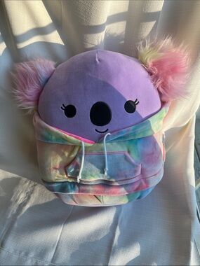 Squishmallows Renate 12” Purple Koala in Pastel Tie-Dye Hoodie